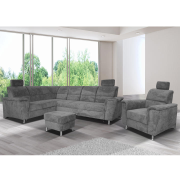 Kreslo, sivá látka, SANTIAGO