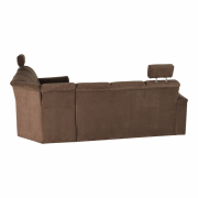 Rozkladacia sedacia súprava, hnedá látka, pravá, SANTIAGO