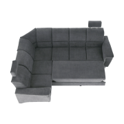 Rozkladacia sedacia súprava, sivá látka, ľavá, SANTIAGO
