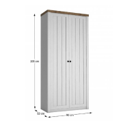 Skriňa S2D, sosna Andersen/dub lefkas, PROVANCE