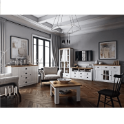 Vitrína, sosna Andersen/dub lefkas, PROVANCE W1S