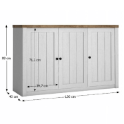 Komoda, sosna Andersen/dub lefkas, PROVANCE K3D