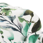 Kreslo ušiak, látka vzor zelené lístie, CHARLOT