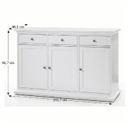 Komoda, biela, PARIS 3D3Z 77824