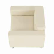 Kreslo, ekokoža béžová, HOMKER