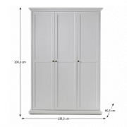 Skriňa, biela, PARIS 3D 75353