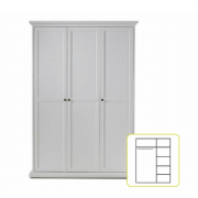 Skriňa, biela, PARIS 3D 75353