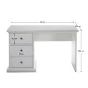 PC stôl, biela, PARIS 77821