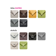 Sedacia súprava, ekokoža hnedá/látka hnedá, SANTIAGO U VEĽKÝ