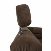 Sedacia súprava, ekokoža hnedá/látka hnedá, SANTIAGO U VEĽKÝ