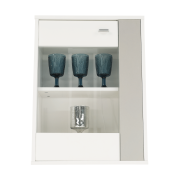 Obývacia stena, biela/sivá, GENTA