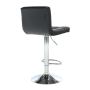 Barová stolička, čierna ekokoža/chróm, KANDY NEW