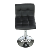 Barová stolička, čierna ekokoža/chróm, KANDY NEW