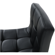 Barová stolička, čierna ekokoža/chróm, KANDY NEW