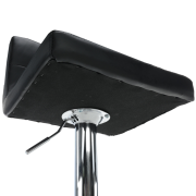 Barová stolička, čierna ekokoža/chróm, KANDY NEW