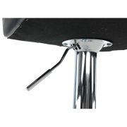 Barová stolička, čierna ekokoža/chróm, KANDY NEW