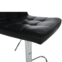 Barová stolička, čierna ekokoža/chróm, KANDY NEW