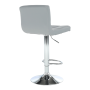 Barová stolička, ekokoža sivá/chróm, KANDY NEW