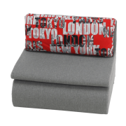 Rozkladacie kreslo, sivá, KENY NEW