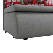 Rozkladacie kreslo, sivá, KENY NEW