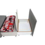 Rozkladacie kreslo, sivá, KENY NEW