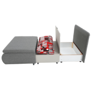 Rozkladacie kreslo, sivá, KENY NEW