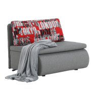 Rozkladacie kreslo, sivá, KENY NEW