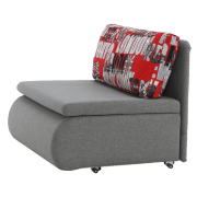 Rozkladacie kreslo, sivá, KENY NEW