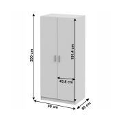 Skriňa, biela, INVITA TYP 4