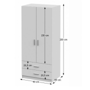 Skriňa, biela, INVITA TYP 5