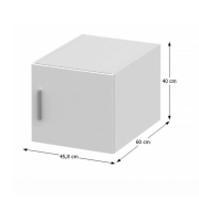 Nadstavec na skriňu, biela, INVITA TYP 6