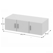 Nadstavec na skriňu, biela, INVITA TYP 7