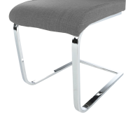 Jedálenská stolička, látka tmavosivá/chróm, AMINA