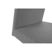 Jedálenská stolička, látka tmavosivá/chróm, AMINA