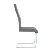 Jedálenská stolička, látka tmavosivá/chróm, AMINA