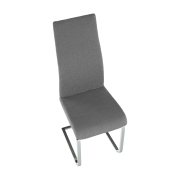 Jedálenská stolička, látka tmavosivá/chróm, AMINA