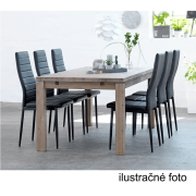 Stolička, biela ekokoža/biely kov, COLETA NOVA