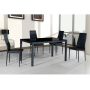 Stolička, čierna ekokoža/čierny kov, COLETA NOVA