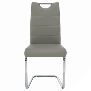 Jedálenská stolička, svetlosivá/svetlé šitie, ABIRA NEW