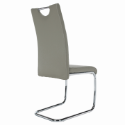 Jedálenská stolička, svetlosivá/svetlé šitie, ABIRA NEW