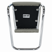 Jedálenská stolička, svetlosivá/svetlé šitie, ABIRA NEW