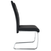 Jedálenská stolička, čierna/svetlé šitie, ABIRA NEW