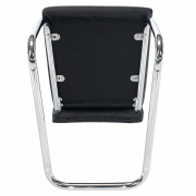 Jedálenská stolička, čierna/svetlé šitie, ABIRA NEW