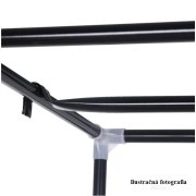 Šatníkový organizér, látka/kov, hnedá, METIN VNW15