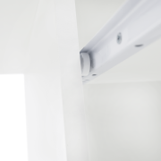 PC stôl, biely, VERNER NEW