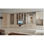 Police do šatníkovej skrine, 4ks, dub sonoma, DUNAJ TYP 2