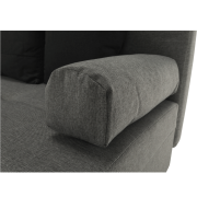 Rohová sedacia súprava, sivá/čierna, ľavá, MEXX