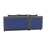 Rohová sedacia súprava, sivá/čierna, ľavá, MEXX