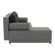 Rohová sedacia súprava, sivá/čierna, ľavá, MEXX