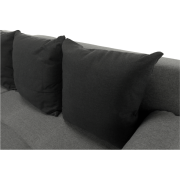 Rohová sedacia súprava, sivá/čierna, ľavá, MEXX